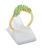 Anillo Plata 925 Diadema Jade Verde