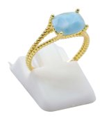 Anillo Rectángulo Larimar Plata 925