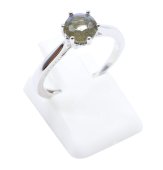 Anillo de plata de ley 925 "Redondo Sublime" - Labradorita