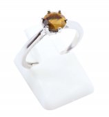 Anillo 'Sublime Round' de plata de ley 925 - Ojo de tigre