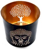 Portavelas Metal Buda 9cm