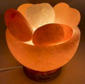 Lámpara de Sal del Himalaya Bol & Corazones 3.5KG