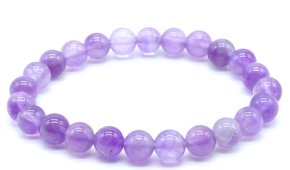 Pulsera 'Purple Light' Amatista Perlas 8mm