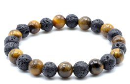 Pulsera Tigre & Lava 1-Mix perlas 8mm