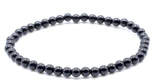 Pulsera Onix Perlas Negras 4mm