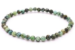 Pulsera de turquesa Africana con cuentas facetadas de 4 mm