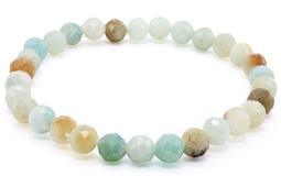 Pulsera de amazonita Multi con cuentas facetadas de 6 mm