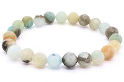 Pulsera de amazonita Multi con cuentas facetadas de 8 mm