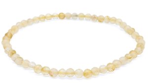 Pulsera de citrino con cuentas facetadas de 4 mm