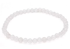 Pulsera de cristal de roca con cuentas facetadas de 4 mm