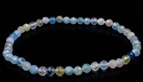 Pulsera de morganita con cuentas facetadas de 4 mm