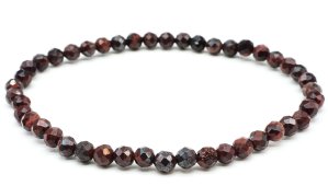 Pulsera de ojo de toro con cuentas facetadas de 4 mm