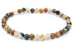 Pulsera de pietersita con cuentas facetadas de 4 mm