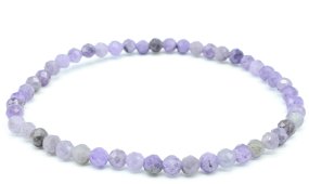 Pulsera de tanzanita con cuentas facetadas de 4 mm