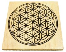 Placa de Recarga Palo Santo Flor de la Vida 10cm