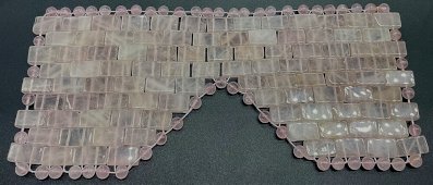 Máscara de meditación de ojos de cuarzo rosa