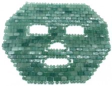 Máscara de meditación facial completa de aventurina verde