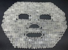 Máscara de meditación de cara completa de cristal de roca
