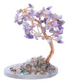 Árbol de la Felicidad Amatista en Rodaja de Ágata 12cm
