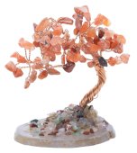 Árbol de la Felicidad Cornalina sobre Ágata Rodaja 12cm
