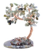 Árbol de la Felicidad Labradorita sobre Ágata Rodaja 12cm