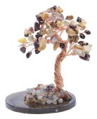 Árbol de la Felicidad Jaspe Mokaite en Rodaja de Ágata 12cm
