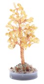 Árbol de la Felicidad Citrino sobre Ágata 14cm