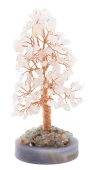 Árbol de la Felicidad Cristal de Roca sobre Ágata 14cm