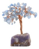 Árbol de la Felicidad Aguamarina con base Amatista 14cm
