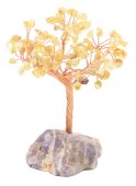 Arbol de la Felicidad Citrino con base Amatista 14cm