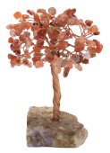 Arbol de la Felicidad Cornalina con base Amatista 14cm