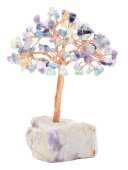 Árbol de la Felicidad Fluorita con base Amatista 14cm