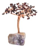Arbol de la Felicidad Granate con base  Amatista 14cm
