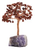 Árbol de la Felicidad Jaspe Rojo con base Amatista 14cm