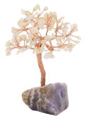 Árbol de la Felicidad Piedra Luna con base Amatista 14cm