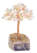 Arbol de la Felicidad Morganita con base Amatista 14cm