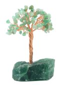 Árbol de la Felicidad Aventurina Verde con base Fluorita 14cm