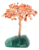 Árbol de la Felicidad Cornalina con base Fluorita 14cm