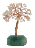 Árbol de la Felicidad Cristal de Roca con base Fluorita 14cm
