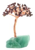 Arbol de la Felicidad Granate con base Fluorita 14cm
