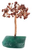 Árbol de la Felicidad Jaspe Rojo con base Fluorita 14cm