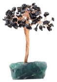 Árbol de la Felicidad Obsidiana Negra con base Fluorita 14cm