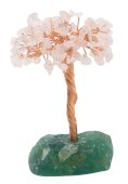 Árbol de la Felicidad Cuarzo Rosa con base Fluorita 14cm