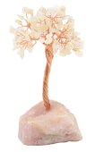 Árbol de la Felicidad Cristal de Roca con base Cuarzo Rosa 14cm