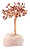 Árbol de la Felicidad Jaspe Rojo con base Cuarzo Rosa 14cm