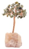 Arbol de la Felicidad Labradorita con Base Cuarzo Rosa 14cm