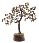 Árbol de la Felicidad Ojo de Tigre Mano Reiki 160pcs