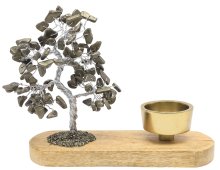 Árbol de la Felicidad Pirita + Portavelas 17cm