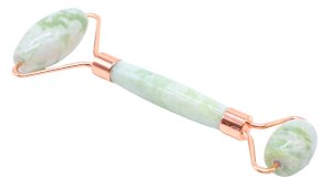 Rodillo de masaje de doble jade verde