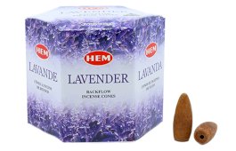 Conos de Reflujo Backflow HEM Lavanda 12 piezas